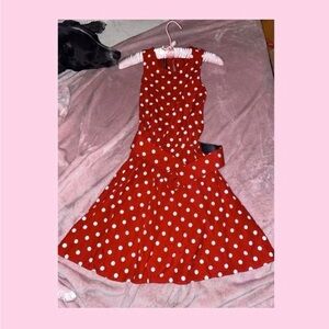 Vintage red polka dot dress mini mouse Disney